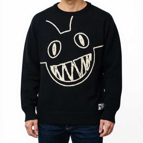 Deadmau5 x Cat Eyed Boy Knit Sweater Men Size XXL Black Long Sleeve